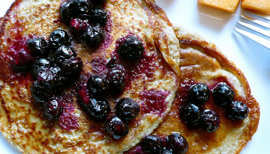 pancake vegan aux bleuets